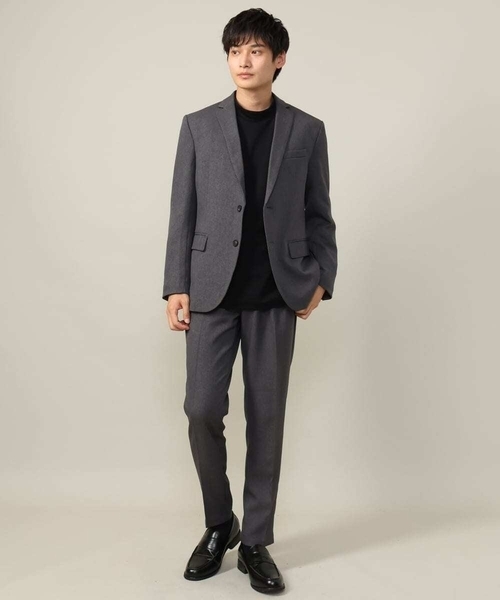 a.v.v（アーヴェヴェ）の「【ジャケインにオススメ】ポンチモックネックカットソー（Tシャツ/カットソー・メンズ・ブラウン/ホワイト/ブラック/グレー・44/48/46/50）」の12枚目の写真