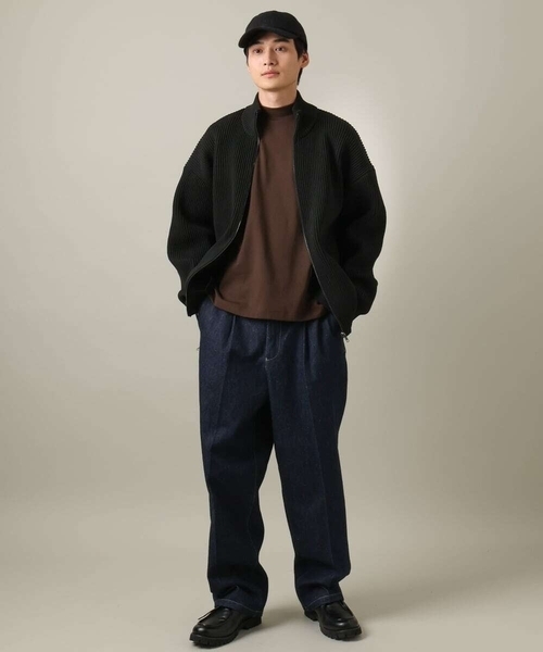 a.v.v（アーヴェヴェ）の「【ジャケインにオススメ】ポンチモックネックカットソー（Tシャツ/カットソー・メンズ・ブラウン/ホワイト/ブラック/グレー・44/48/46/50）」の18枚目の写真