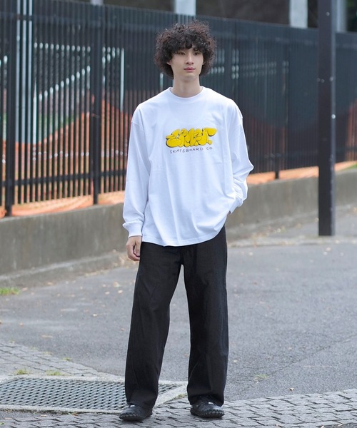 ELEMENT（エレメント）の「ELEMENT メンズ TAG LS ロンＴ 【2024年秋冬モデル】/エレメント長袖ロンT（Tシャツ/カットソー・メンズ・ホワイト/ブラック/ブラック系その他・MEDIUM/LARGE/X-LARGE）」の5枚目の写真