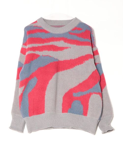 MGV（エムジーヴィー）の「ストリートグラデーションニット（ニット/セーター・メンズ・グリーン/レッド・LARGE/X-LARGE/MEDIUM）」の4枚目の写真