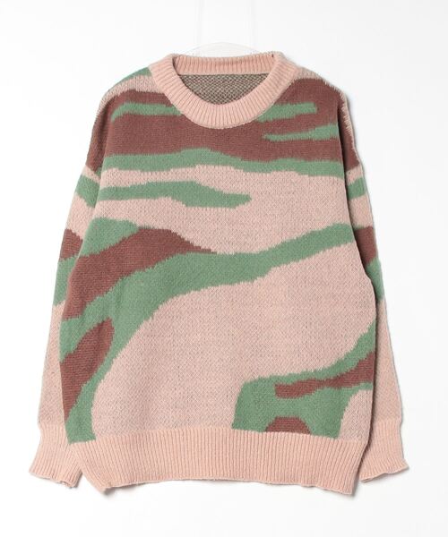 MGV（エムジーヴィー）の「ストリートグラデーションニット（ニット/セーター・メンズ・グリーン/レッド・LARGE/X-LARGE/MEDIUM）」の5枚目の写真