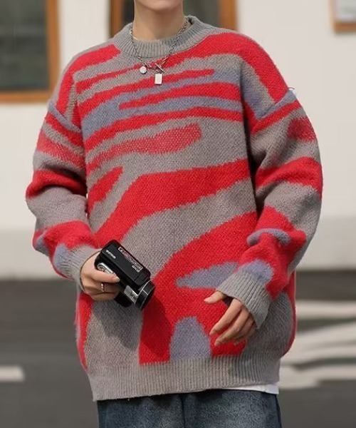 MGV（エムジーヴィー）の「ストリートグラデーションニット（ニット/セーター・メンズ・グリーン/レッド・LARGE/X-LARGE/MEDIUM）」の10枚目の写真