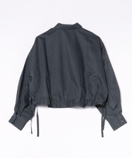 STYLEBLOCK（スタイルブロック）の「TCブロードギャザーショートブラウス（シャツ/ブラウス・レディース・ブルー/チャコールグレー/ホワイト/ベージュ・M）」の5枚目の写真
