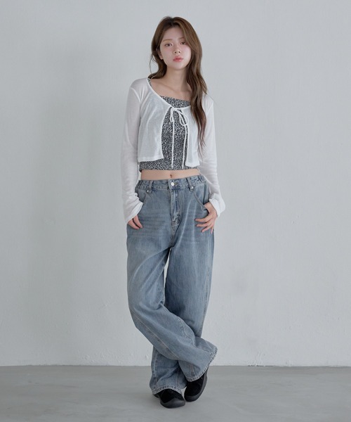 UNE MANSION（ユヌマンション）の「【レイヤードインナーとしても活躍！】ユニークレオパードキャミソール（キャミソール・レディース・ブラック/ブラウン/ピンク・FREE）」の16枚目の写真