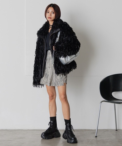 PAGEBOY(ページボーイ)の「タイダイラップショートパンツ(その他パンツ・レディース・ブラック/ホワイト・FREE)」の7枚目の写真