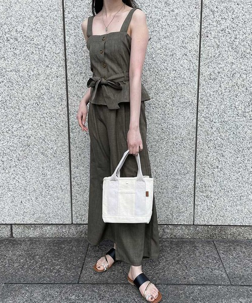 GORGE（ゴージ）の「《収納力◎》レディース キャンバス ルーム2WAYミニトート ショルダーバッグ 春夏秋冬（ハンドバッグ・レディース・グレー/ベージュ系その他/ベージュ/アイボリー/ホワイト×ブラック/ブラック/ホワイト系その他/グレー系その他・F）」の9枚目の写真