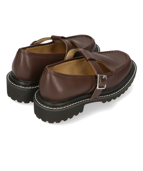 ORiental TRaffic（オリエンタルトラフィック）の「Tストラップシューズ 31382（モカシン/デッキシューズ・レディース・ブラウン/ブラック・35/36/37/38/39）」の4枚目の写真