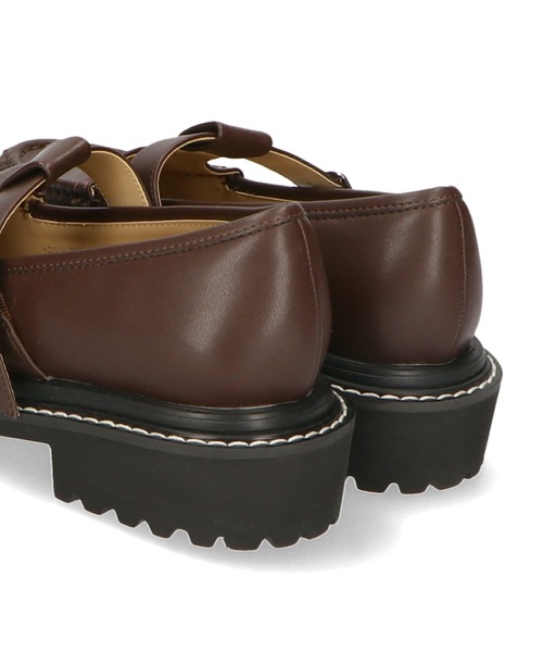 ORiental TRaffic（オリエンタルトラフィック）の「Tストラップシューズ 31382（モカシン/デッキシューズ・レディース・ブラウン/ブラック・35/36/37/38/39）」の6枚目の写真