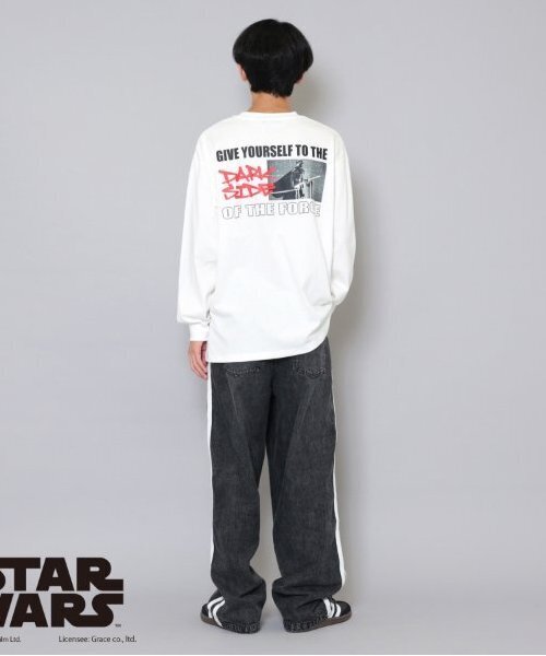 GLAZOS(グラソス)の「【大人向けサイズあり】【STAR WARS】ダース・ベイダー / バックプリント長袖Tシャツ(Tシャツ/カットソー・キッズ・ホワイト/ブラック・M/S/LL/L)」の7枚目の写真