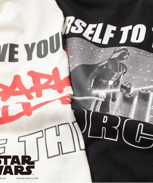 GLAZOS(グラソス)の「【大人向けサイズあり】【STAR WARS】ダース・ベイダー / バックプリント長袖Tシャツ(Tシャツ/カットソー・キッズ・ホワイト/ブラック・M/S/LL/L)」の9枚目の写真