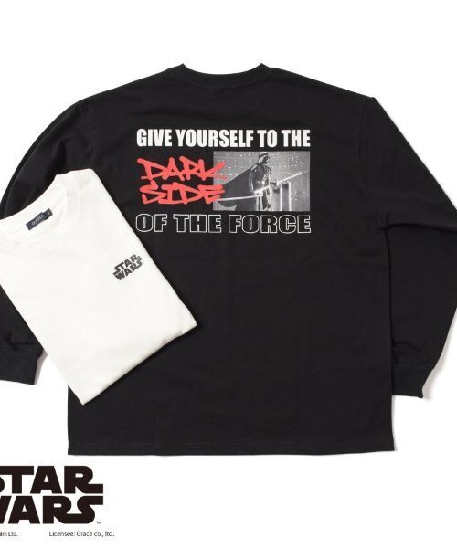 GLAZOS(グラソス)の「【大人向けサイズあり】【STAR WARS】ダース・ベイダー / バックプリント長袖Tシャツ(Tシャツ/カットソー・キッズ・ホワイト/ブラック・M/S/LL/L)」の10枚目の写真
