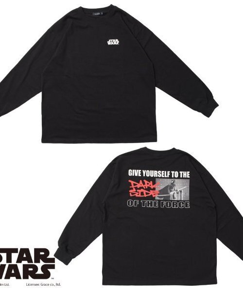 GLAZOS(グラソス)の「【大人向けサイズあり】【STAR WARS】ダース・ベイダー / バックプリント長袖Tシャツ(Tシャツ/カットソー・キッズ・ホワイト/ブラック・M/S/LL/L)」の12枚目の写真