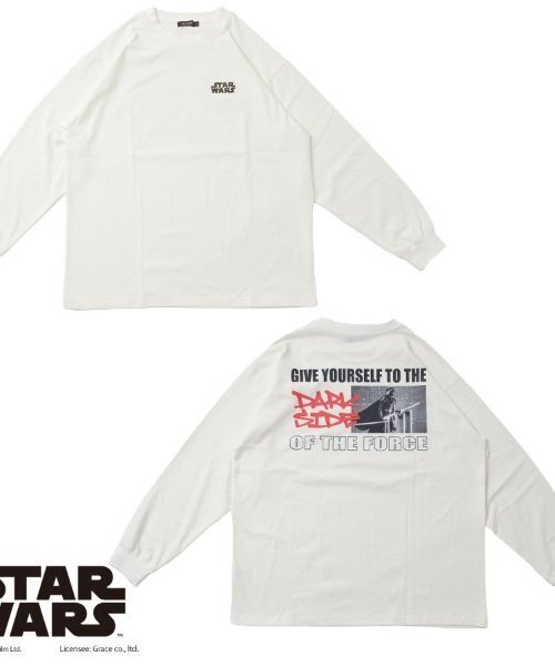GLAZOS(グラソス)の「【大人向けサイズあり】【STAR WARS】ダース・ベイダー / バックプリント長袖Tシャツ(Tシャツ/カットソー・キッズ・ホワイト/ブラック・M/S/LL/L)」の13枚目の写真