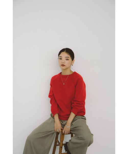 DRWCYS（ドロシーズ）の「ミドルゲージクルーニット（ニット/セーター・レディース・ホワイト/レッド・FREE）」の11枚目の写真