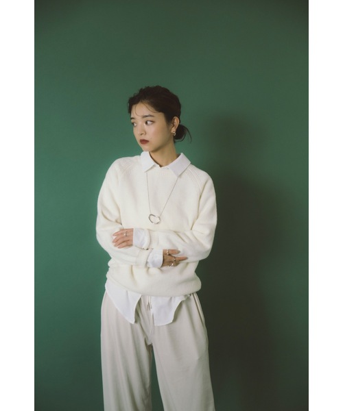 DRWCYS（ドロシーズ）の「ミドルゲージクルーニット（ニット/セーター・レディース・ホワイト/レッド・FREE）」の13枚目の写真