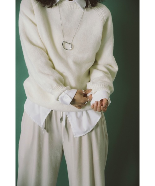 DRWCYS（ドロシーズ）の「ミドルゲージクルーニット（ニット/セーター・レディース・ホワイト/レッド・FREE）」の16枚目の写真