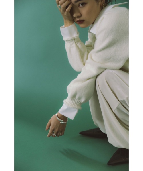 DRWCYS（ドロシーズ）の「ミドルゲージクルーニット（ニット/セーター・レディース・ホワイト/レッド・FREE）」の15枚目の写真