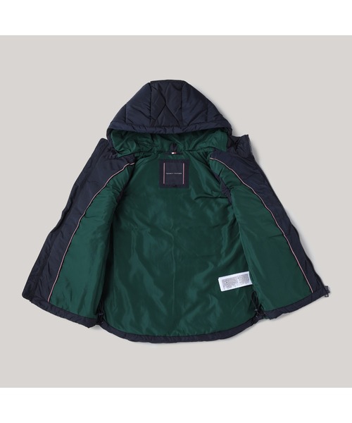 TOMMY HILFIGER(トミーヒルフィガー)の「BOYS カラーブロックリップストップパデッドベスト(ダウンベスト・キッズ・グリーン・130cm/140cm/150cm/160cm)」の10枚目の写真