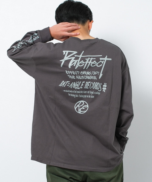 RAT EFFECT(ラットエフェクト)の「ストリート袖ロゴスーパービッグロングTシャツ(Tシャツ/カットソー・キッズ・オフホワイト/チャコールグレー/ブラック/ライトグレー・130/140/150/160/170)」の3枚目の写真