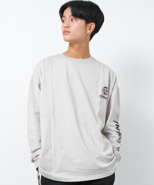 RAT EFFECT(ラットエフェクト)の「ストリート袖ロゴスーパービッグロングTシャツ(Tシャツ/カットソー・キッズ・オフホワイト/チャコールグレー/ブラック/ライトグレー・130/140/150/160/170)」の14枚目の写真