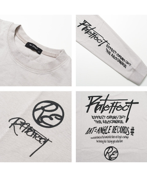 RAT EFFECT(ラットエフェクト)の「ストリート袖ロゴスーパービッグロングTシャツ(Tシャツ/カットソー・キッズ・オフホワイト/チャコールグレー/ブラック/ライトグレー・130/140/150/160/170)」の22枚目の写真