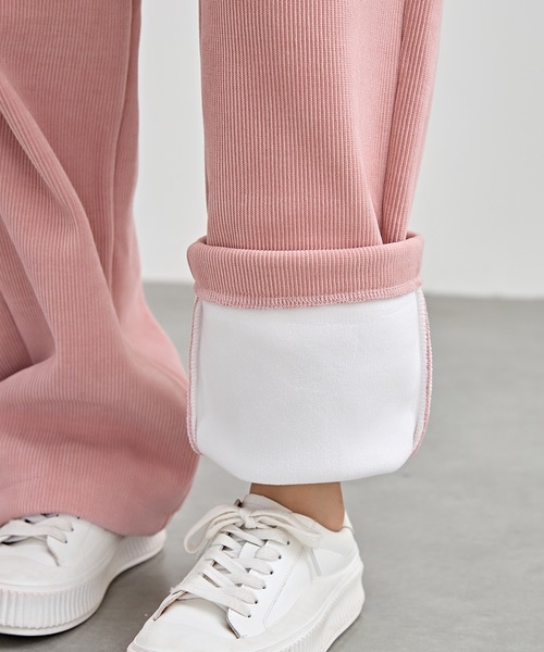 Lace Ladies（レースレディース）の「チャイナボタン コーデュロイ 裏起毛 ストレート タック パンツ（その他パンツ・レディース・ブラック/ピンク・U/G/Q/W/H/J/N/R/T/O/K/F）」の20枚目の写真