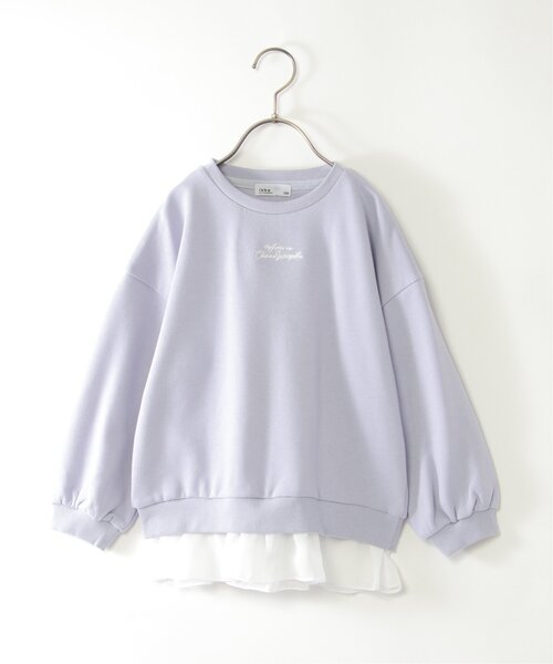 ikka（イッカ）の「裾シフォンミニロゴ刺繍プルオーバー（120~160cm）（スウェット・キッズ・ベージュ/ダークラベンダー/ダークグレー・140/150/160/130/120）」の13枚目の写真