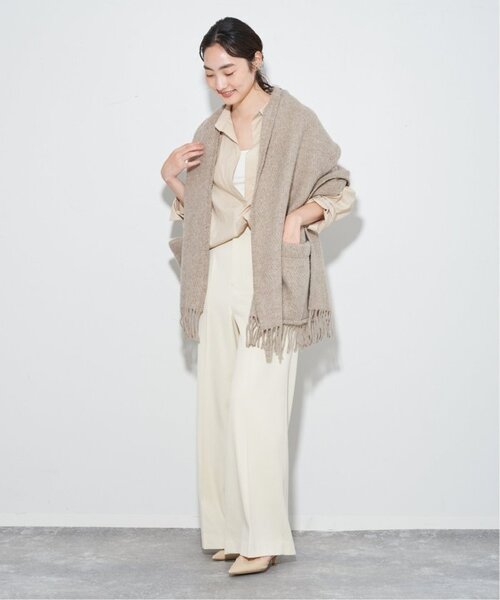 ■plage■ラブアンカンクリ■PocketShawlUniショール■ストール■ UNI pocket shawl（melange beige） – LAPUAN KANKURIT（ラプ