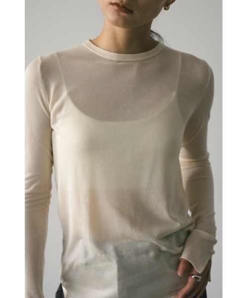 STYLEMIXER（スタイルミキサー）の「スリットスリーブスムースニット（ニット/セーター・レディース・アイボリー/レッド/グレー/ブラック・FREE）」の8枚目の写真