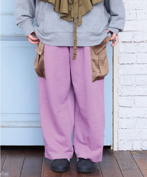 BIG FIELD(ビッグフィールド)の「カーゴスウェットパンツ/おとな(カーゴパンツ・レディース・オフホワイト/チャコール/パープル・160cm)」の11枚目の写真