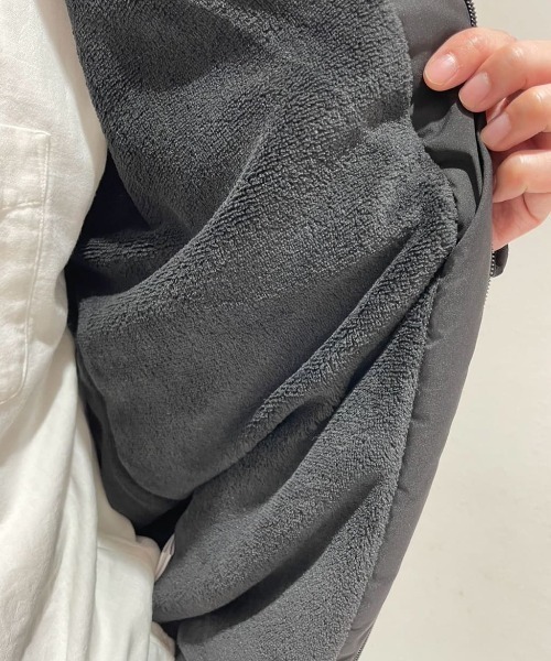 NAVY（ネイビー）の「NAVY SOLOTEX(R)使用 裏シャギースタンドジャケット（ブルゾン・メンズ・グレー/ブラック/カーキ・M/L/XL/XXL）」の21枚目の写真