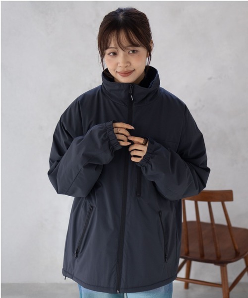 NAVY（ネイビー）の「NAVY SOLOTEX(R)使用 裏シャギースタンドジャケット（ブルゾン・メンズ・グレー/ブラック/カーキ・M/L/XL/XXL）」の19枚目の写真