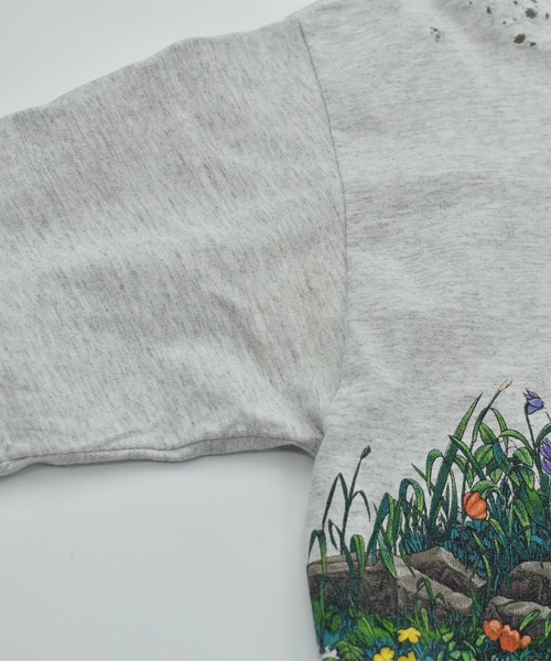 VINTAGE（ヴィンテージ）の「【ヴィンテージ古着】90's HABITAT ライオン アニマルプリントTシャツ USA製（Tシャツ/カットソー・メンズ・グレー・LARGE）」の10枚目の写真