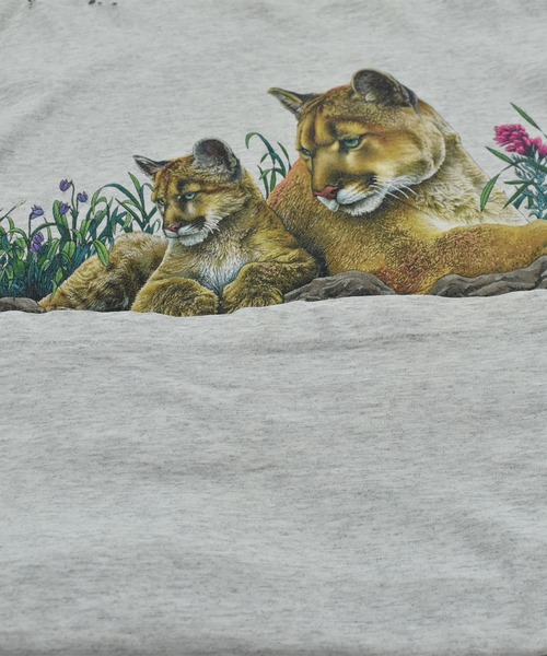 VINTAGE（ヴィンテージ）の「【ヴィンテージ古着】90's HABITAT ライオン アニマルプリントTシャツ USA製（Tシャツ/カットソー・メンズ・グレー・LARGE）」の13枚目の写真
