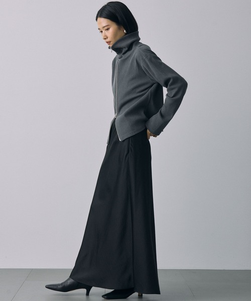 BABYLONE（バビロン）の「BIGカラーZIPブルゾン（Tシャツ/カットソー・レディース・ベージュ/チャコール・フリー）」の12枚目の写真