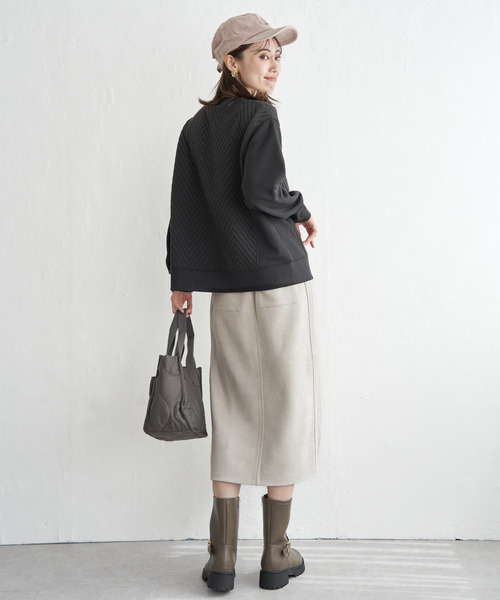 ikka(イッカ)の「GOKU楽フェイクスエードスカート(スカート・レディース・スカイブルー/ブラック/モカ/ベージュ・L/M/S)」の13枚目の写真