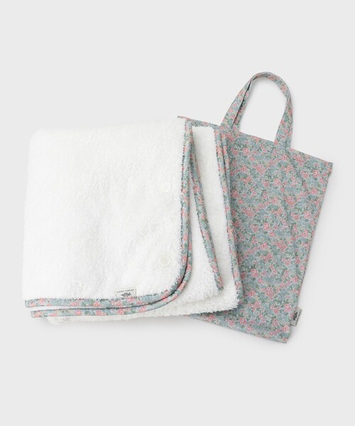 ノーソップブルーム柄 ボア素材3WAYひざ掛け（ブランケット）｜LAURA ASHLEY（ローラアシュレイ） 7,480円