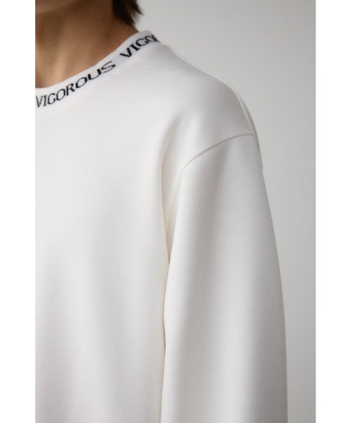 セール】ネックジャガードベーシックトップス（スウェット）｜AZUL BY