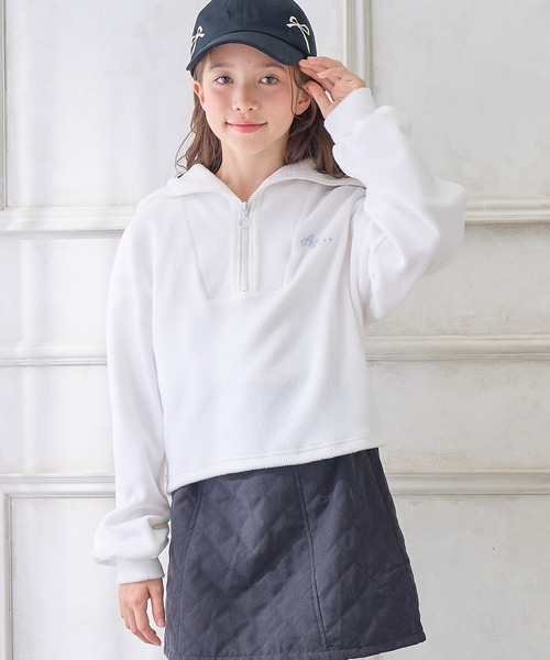 裏シャギー ハーフジッププルオーバー/フリース（130㎝～160