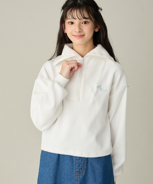 裏シャギー ハーフジッププルオーバー/フリース（130㎝～160