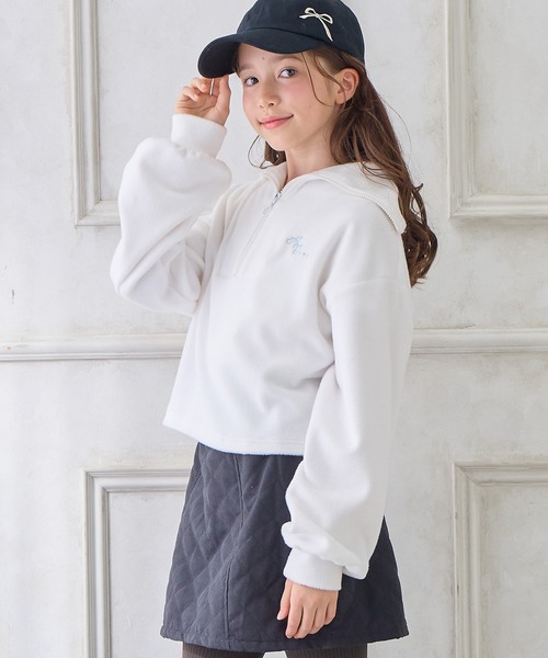 裏シャギー ハーフジッププルオーバー/フリース（130㎝～160