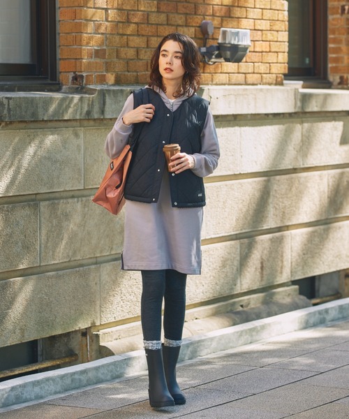 AIGLE 厚底 ボリュームソール 完全防水 モンソー ハイヒールラバーブーツ（レインシューズ）