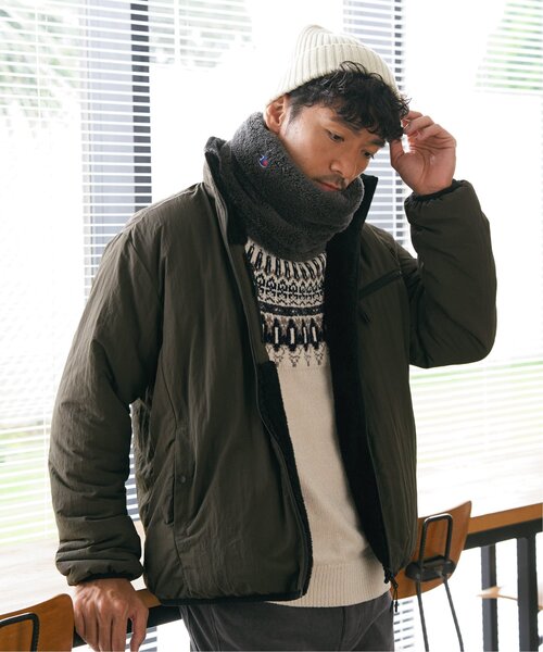 ikka(イッカ)の「【親子コーデ】リバーシブルナイロンフリースブルゾン(ブルゾン・メンズ・ブラック/オリーブ/ベージュ・M/L/XL/S)」の5枚目の写真