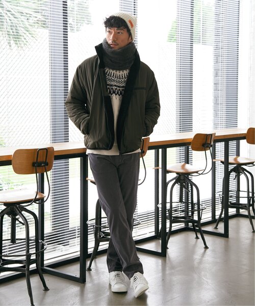 ikka(イッカ)の「【親子コーデ】リバーシブルナイロンフリースブルゾン(ブルゾン・メンズ・ブラック/オリーブ/ベージュ・M/L/XL/S)」の10枚目の写真