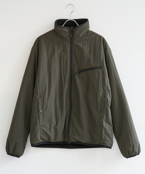 ikka(イッカ)の「【親子コーデ】リバーシブルナイロンフリースブルゾン(ブルゾン・メンズ・ブラック/オリーブ/ベージュ・M/L/XL/S)」の3枚目の写真