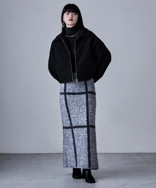 etoll.（エトル）の「ボリュームスリーブショートブルゾン（ブルゾン・レディース・チャコール/ブラック/グレイッシュベージュ・M）」の20枚目の写真