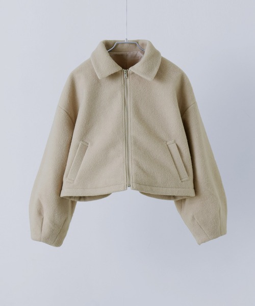 etoll.（エトル）の「ボリュームスリーブショートブルゾン（ブルゾン・レディース・チャコール/ブラック/グレイッシュベージュ・M）」の4枚目の写真