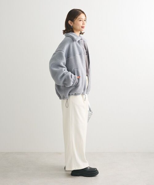 Green　Parks（グリーンパークス）の「リバーシブルコンビボアブルゾン（ブルゾン・レディース・グレイッシュベージュ/サックスブルー/ホワイト系その他2・FREE）」の20枚目の写真