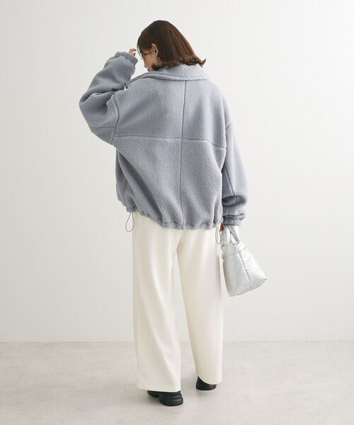 Green　Parks（グリーンパークス）の「リバーシブルコンビボアブルゾン（ブルゾン・レディース・グレイッシュベージュ/サックスブルー/ホワイト系その他2・FREE）」の21枚目の写真