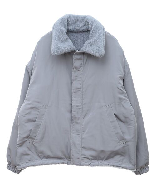 Green　Parks（グリーンパークス）の「リバーシブルコンビボアブルゾン（ブルゾン・レディース・グレイッシュベージュ/サックスブルー/ホワイト系その他2・FREE）」の13枚目の写真